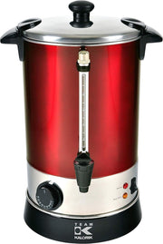Ketel voor warme dranken metallic rood 6.8l | Glühwein ketel voor horeca | RVS drankautomaat | Theepot | Koffiepot