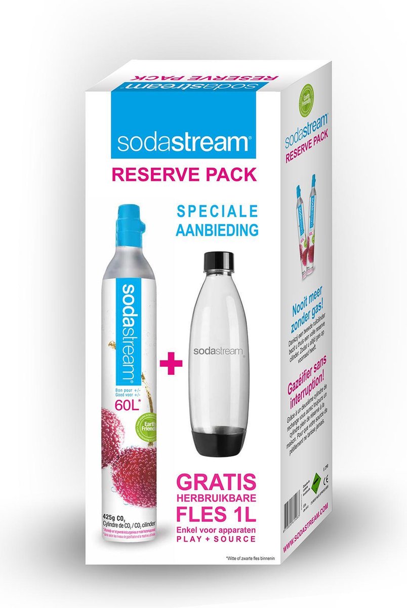 SodaStream Fuse Reserve Pack - Cilinder + herbruikbare 1L Fuse fles
