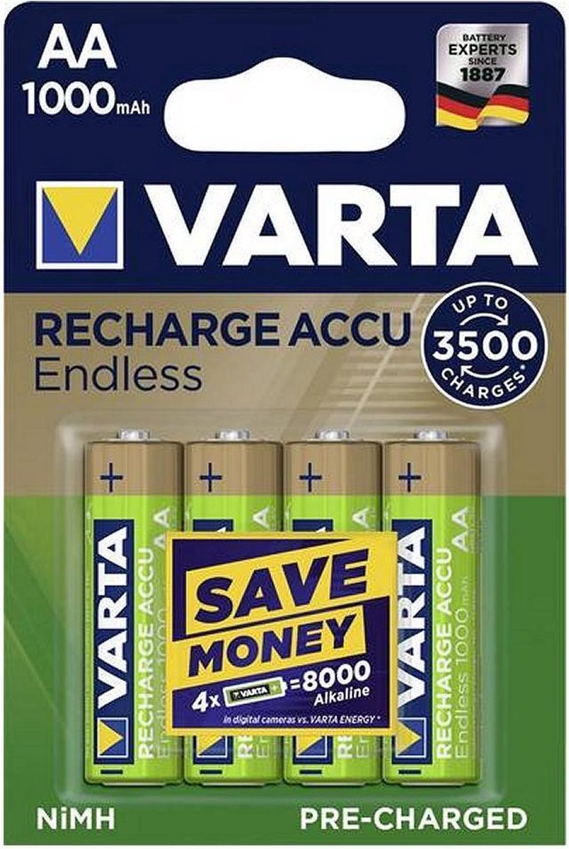 Varta Endless AA 1000mAh Rechargeable battery Nikkel-Metaalhydride (NiMH)