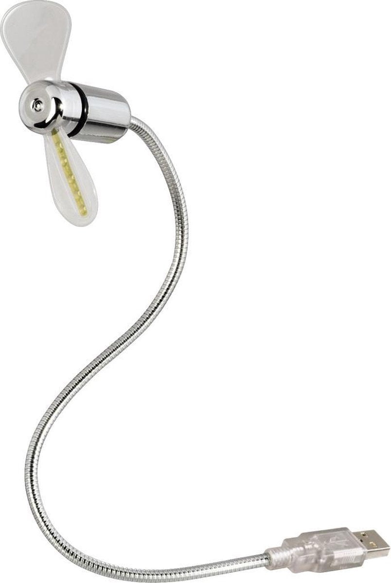 Hama 12110  Usb-Fan met gekleurde LED - Grijs