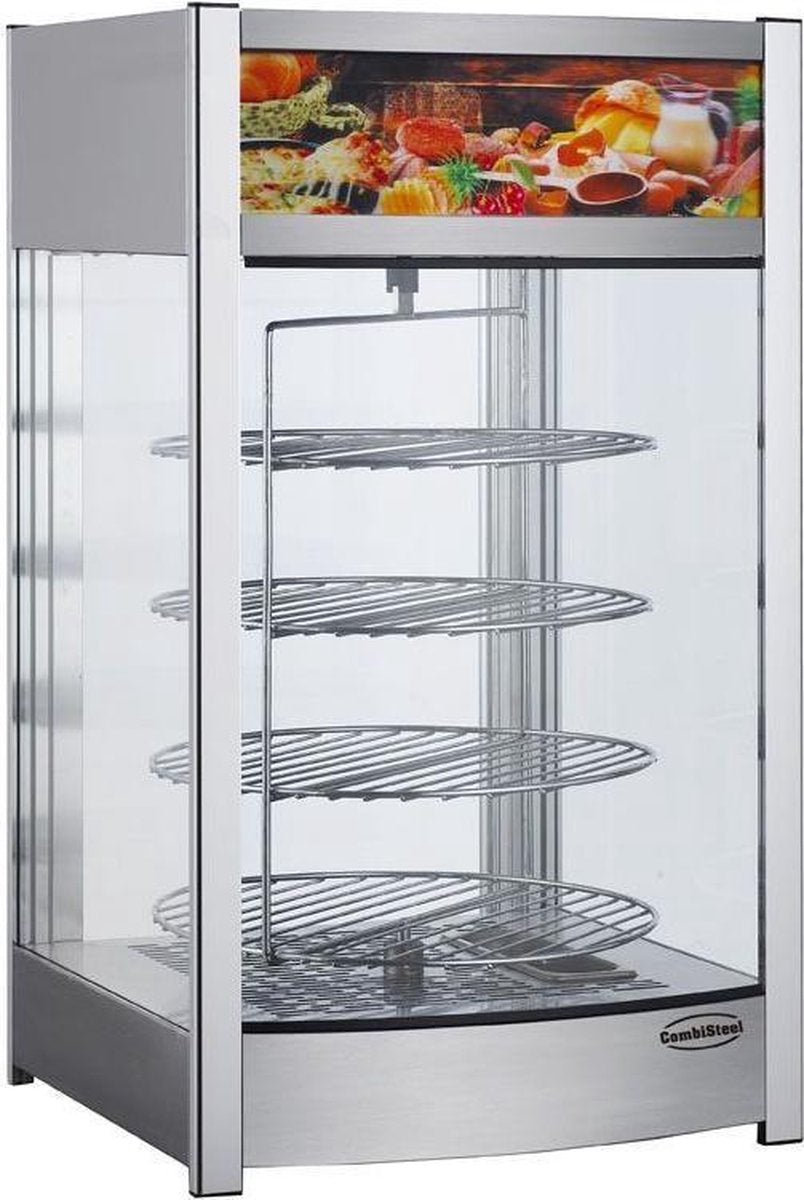 Professionele Roterende Warmhoudvitrine 97L | Combisteel | 7487.0110 | Horeca