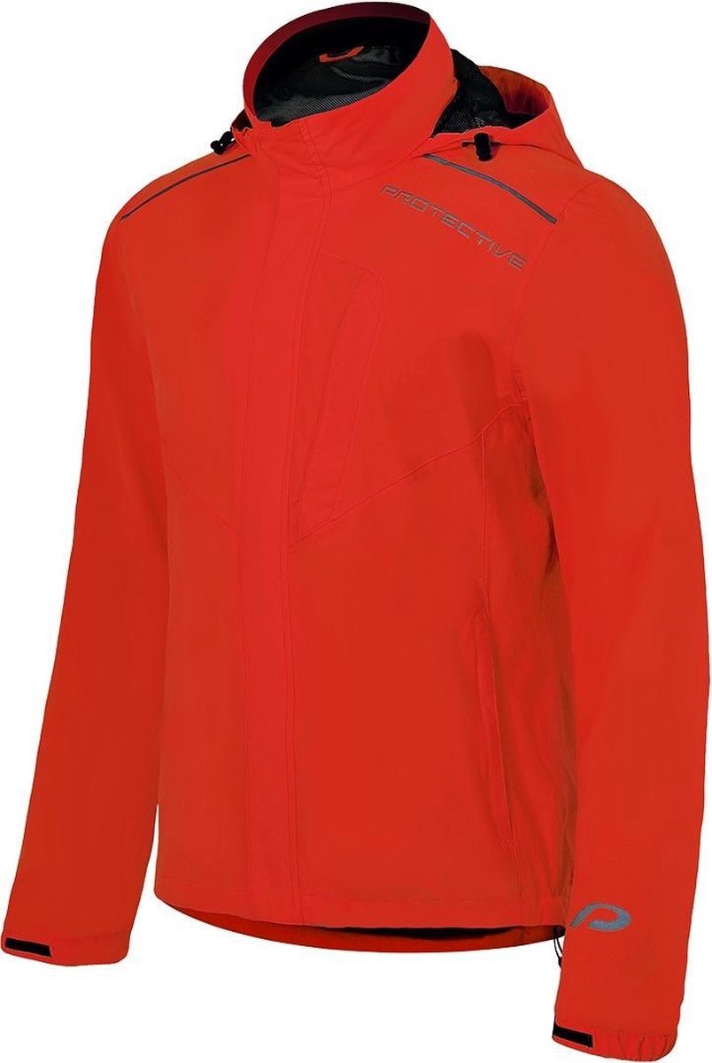 Protective Fietsjack P-rain Ii Heren Polyamide Rood Maat L
