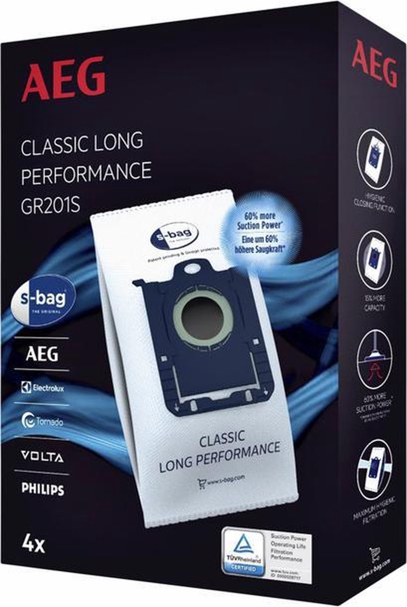 Electrolux Stofzuigerzak E201B - 4 Stuks