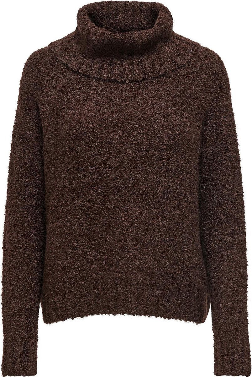 Onlolivia L/s Loose Rollneck Ex Knt 15227776 Chocolate Brown
