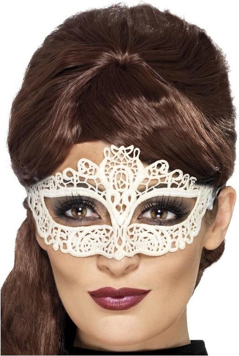 Wit kanten oogmasker voor dames