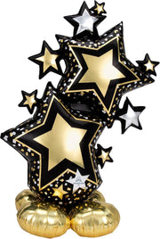 Anagram Folieballon Airloonz Star 127 Cm Goud/zwart/zilver