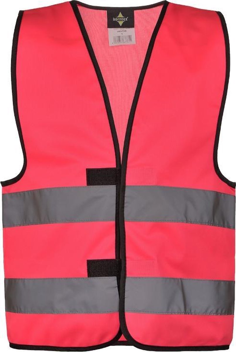 KX200 Korntex Veiligheidshesje kind EN 1150 - Maat XXS (3-4 jaar) - Unisex – Neon Roze