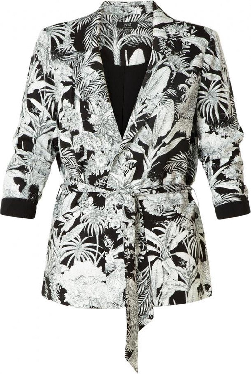 YESTA Jaina Blazer - Black/White - maat 2(50)