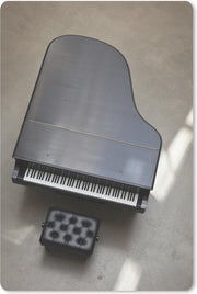 Muismat - Mousepad - Bovenaanzicht van een vleugel piano - 40x60 cm
