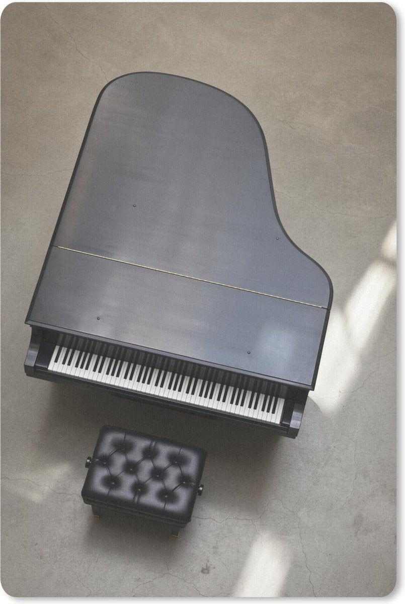 Muismat - Mousepad - Bovenaanzicht van een vleugel piano - 40x60 cm