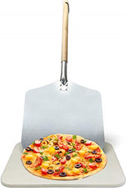 Italian Pizza Stone & Pizza Peel Set | Pizza Stone for Oven Use at Home | Pizza Stone for BBQ | Round