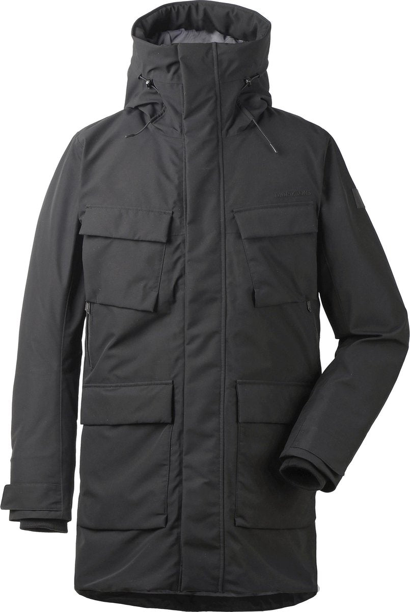 Didriksons Drew Parka 3 Heren Outdoor Jas - Black - Maat S