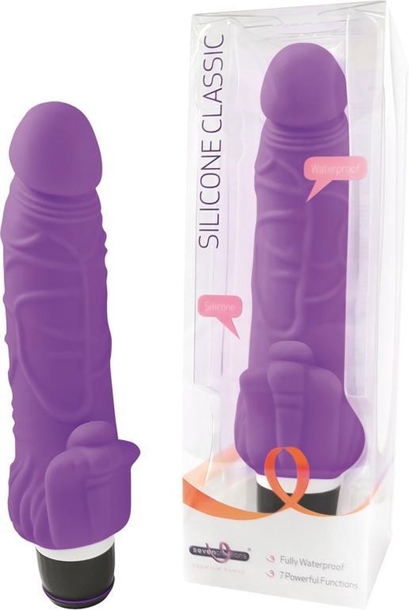 Seven Creations Vibrator Love Toy Silicone Classic Vibe- large Paars