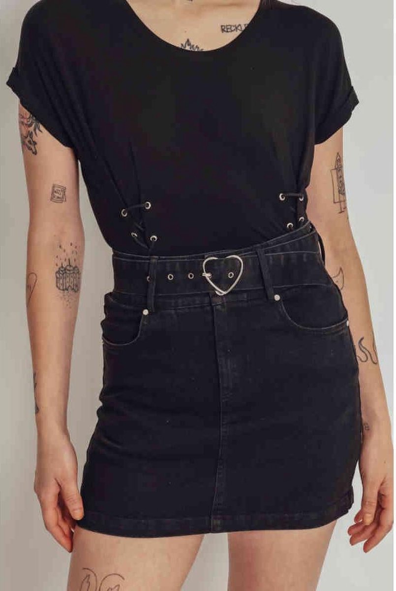 Jawbreaker Korte rok -M- Love is Simple Zwart