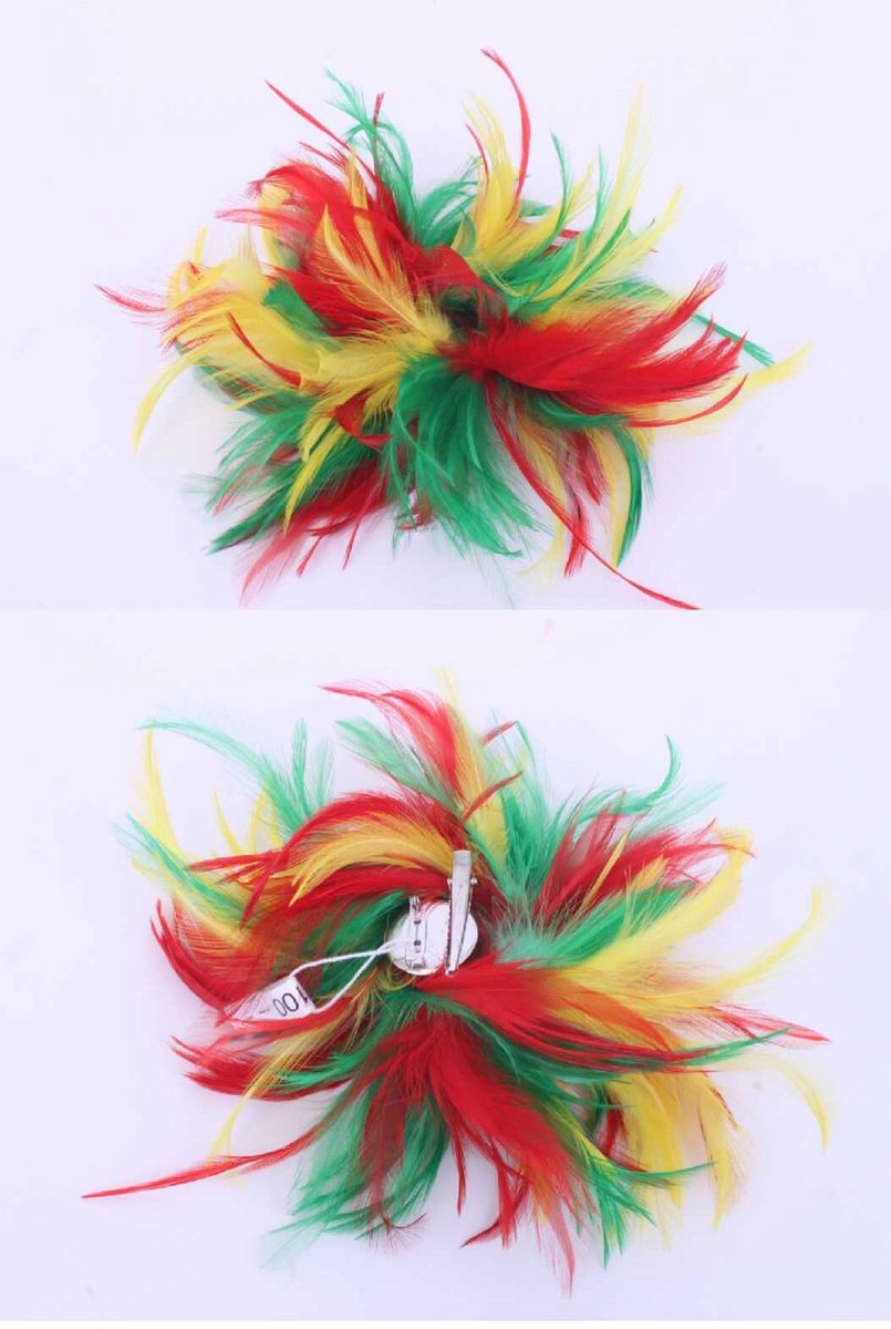 Veren hoofddecoratie rood/geel/groen per stuk