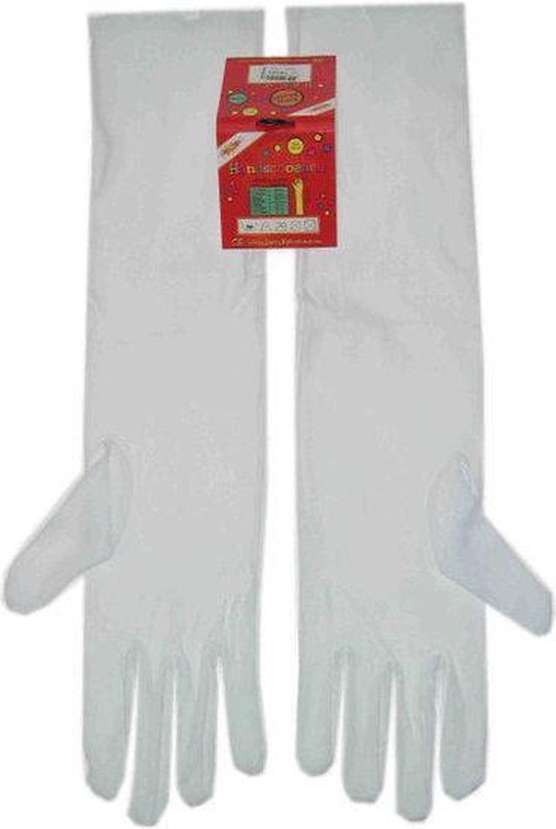Handschoenen stretch wit Maat XXL