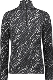 CMP Dames Ski Pully Print Wit/Zwart XS
