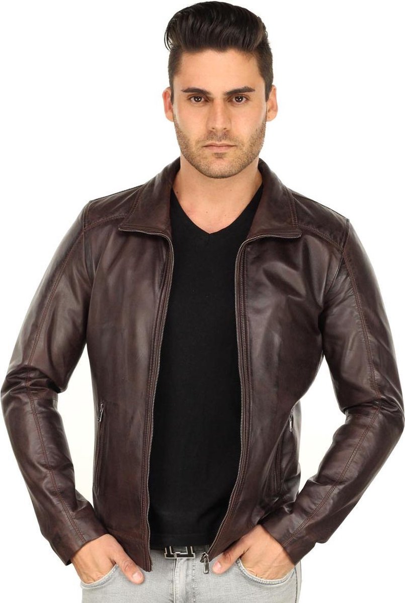 Versano Austin Leren Heren Jas Heren Jack XL - Bruin