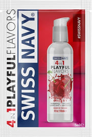 Swiss Navy Playful 4 in 1 Glijmiddel met Poppin Wild Cherry-smaak - 5ml