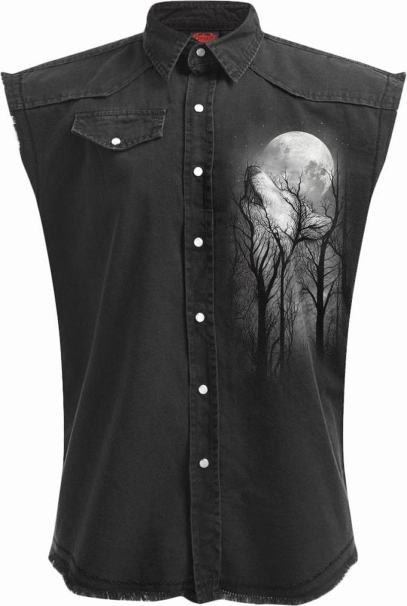 Spiral Mouwloos werkshirt -XXL- FOREST WOLF Zwart