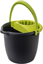 Hega Emmer Met Wringer Rond 14 Liter Zwart/groen