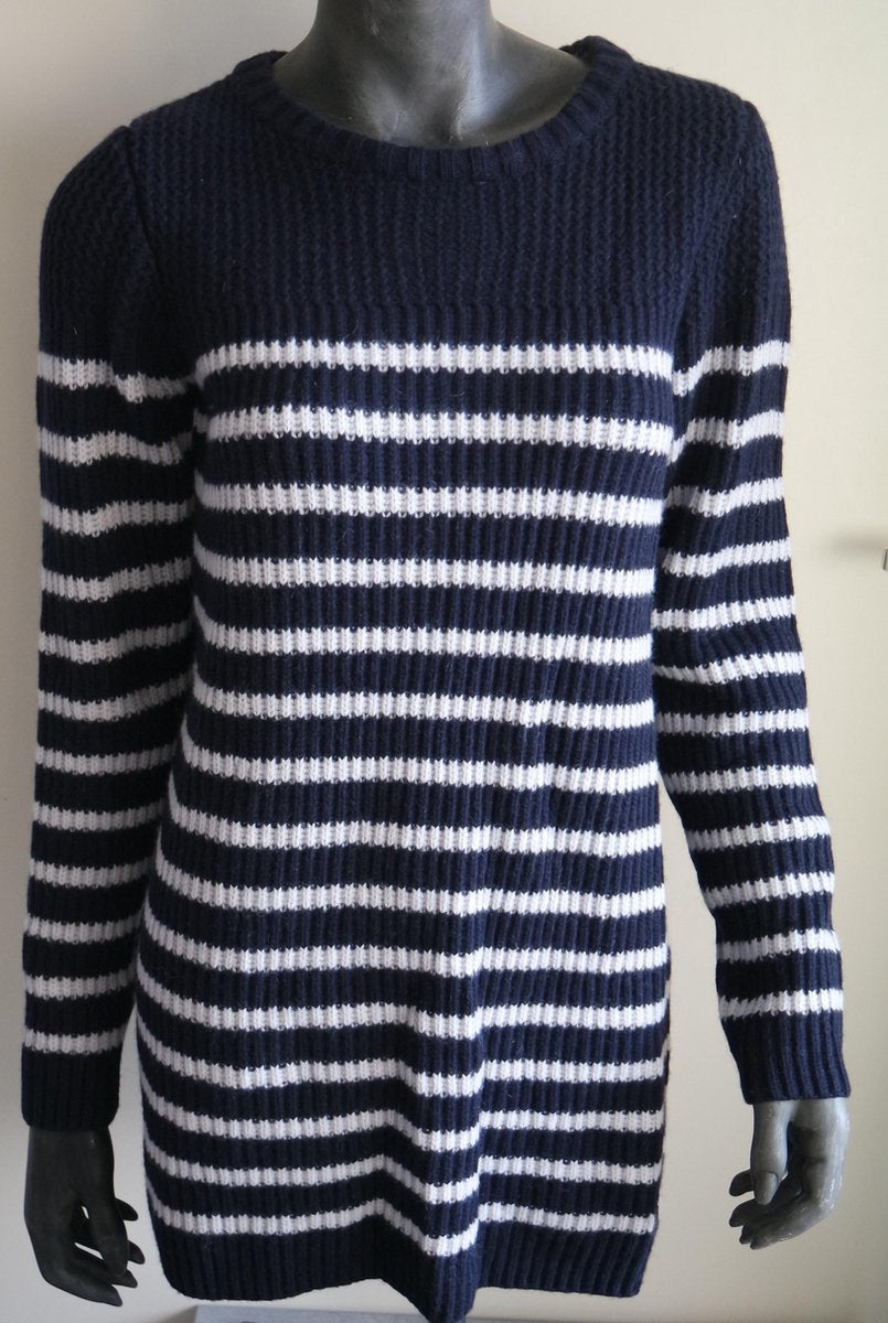 donker blauw/ grijs gestreepte Gaastra trui XL
