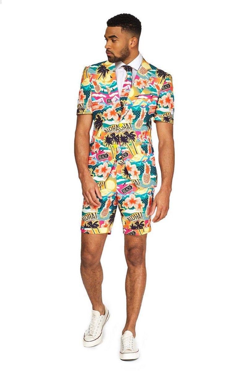 OppoSuits Aloha Hero - Heren Zomer Kostuum - Maat 48