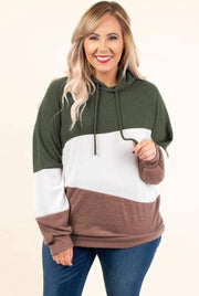 Hoodie Trui Dames - Groen Gestreept - Maat XXXXXL/5XL 'Hailin'