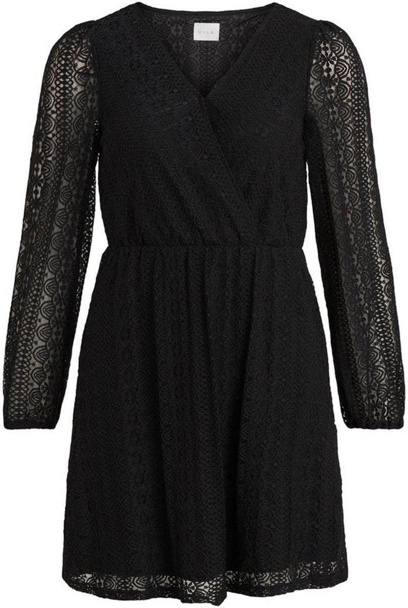 Vichikka L/s Wrap Lace Dress 14062485 Black