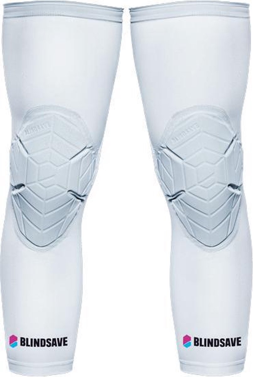 BLINDSAVE Kneepads White - S | Kniebeschermers | Basketbal | Handbal