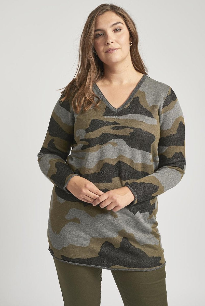 Trui Adia camouflage print