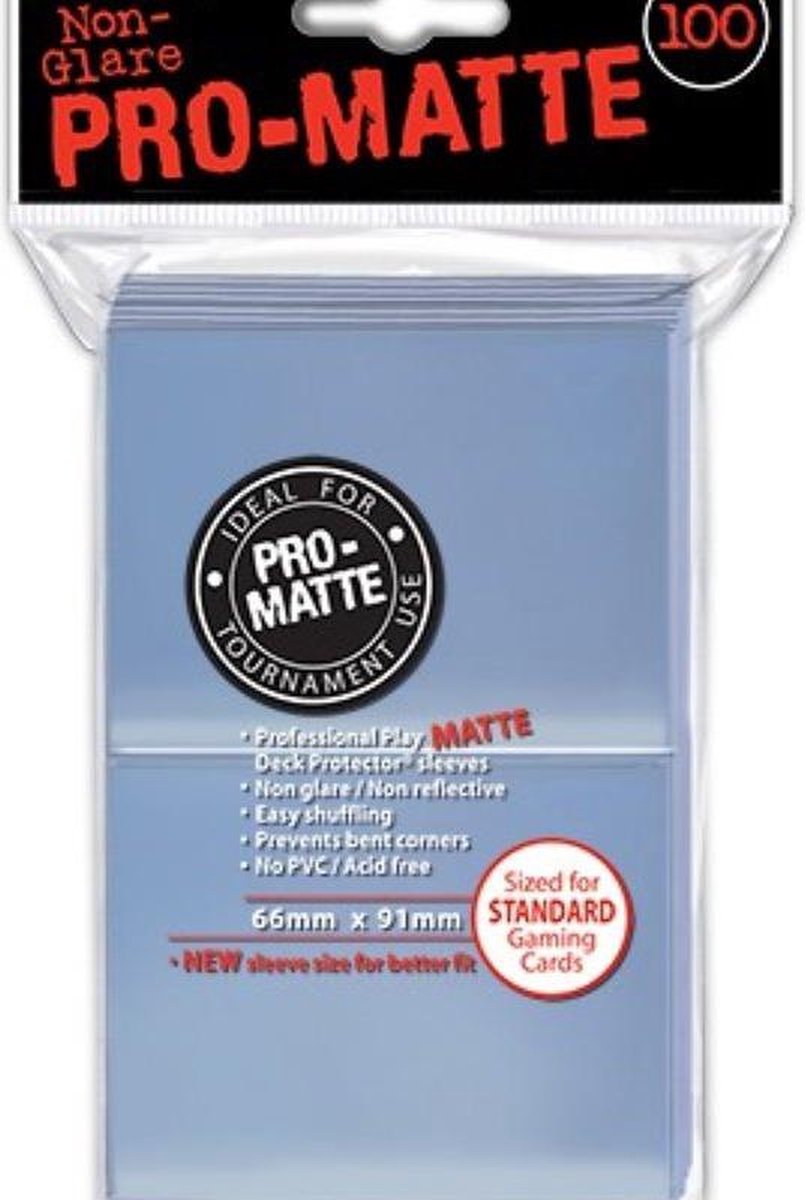 Ultra Pro-Matte Board Game Sleeves: Standard Clear (66x91mm) - 100 stuks