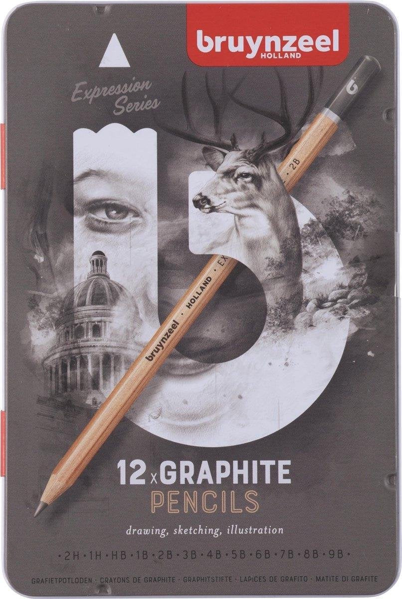 Grafietpotloden in blik Expression: 12 stuks (6031