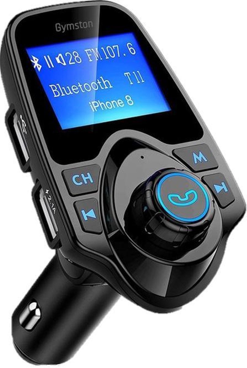 FM Transmitter - Bluetooth - Draadloze Carkit - Zwart