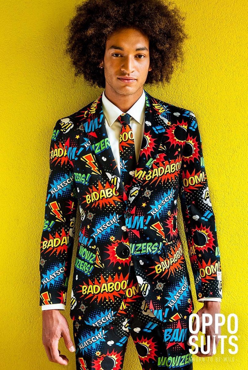 OppoSuits Badaboom - Mannen Zomer Kostuum - Gekleurd - Carnaval - Maat 62