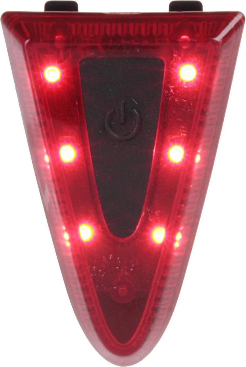 Mighty Achterlicht Fietshelm Move Zwart/rood