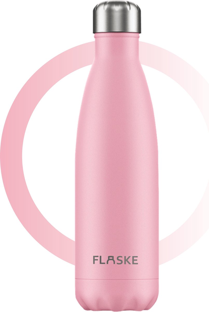 FLASKE Flower RVS Thermosfles - 500ml - Drinkfles - Waterfles - Thermofles