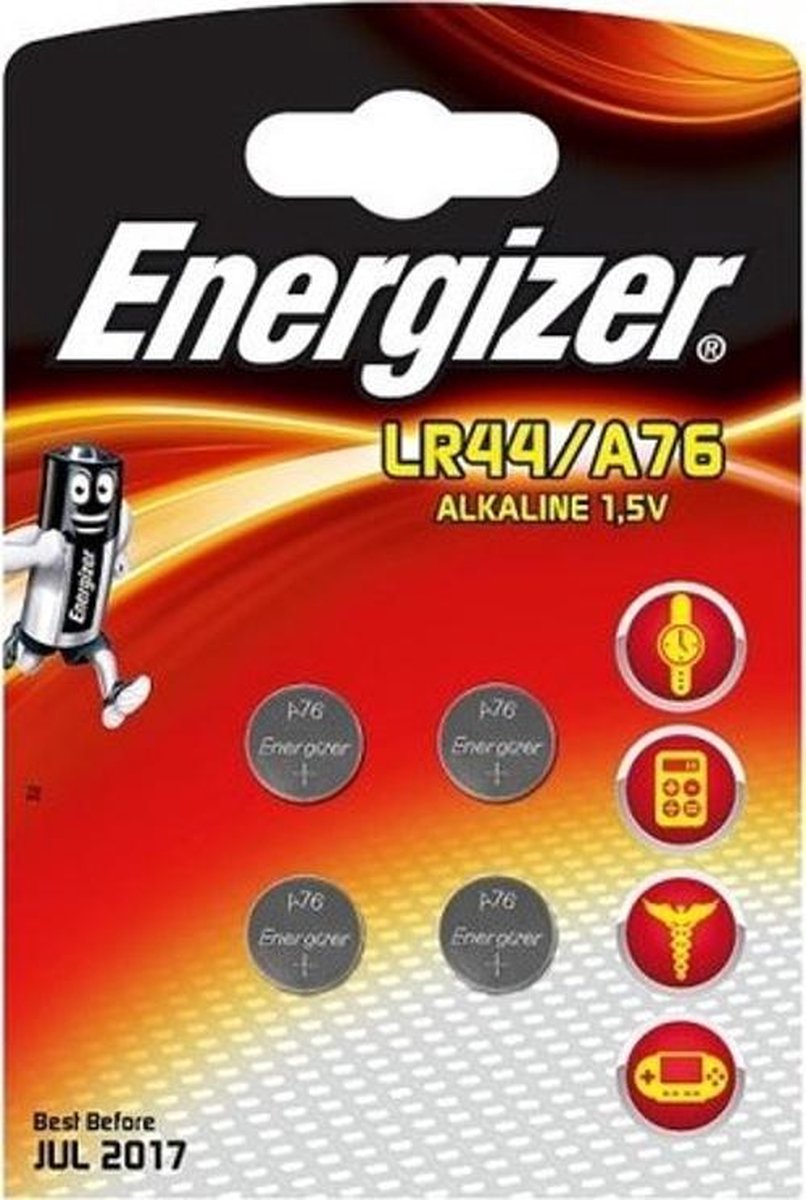 Energizer Knoopcelbatterij Lr44/a76 Alkaline 1