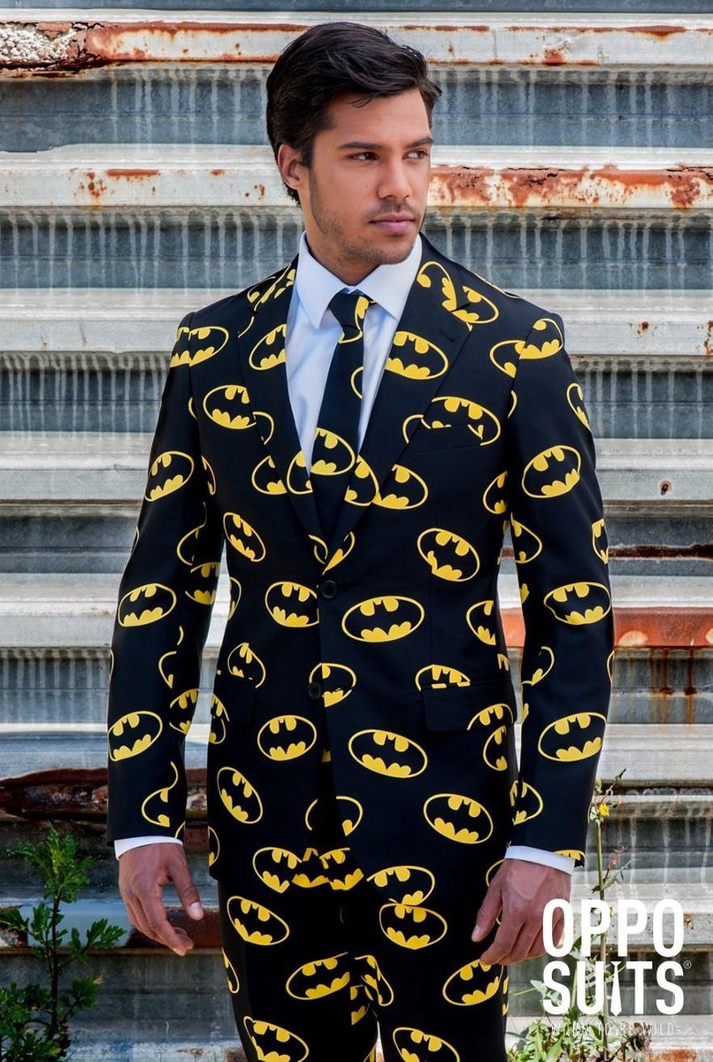 OppoSuits Batman™ - Mannen Kostuum - Zwart - Carnaval - Maat 48