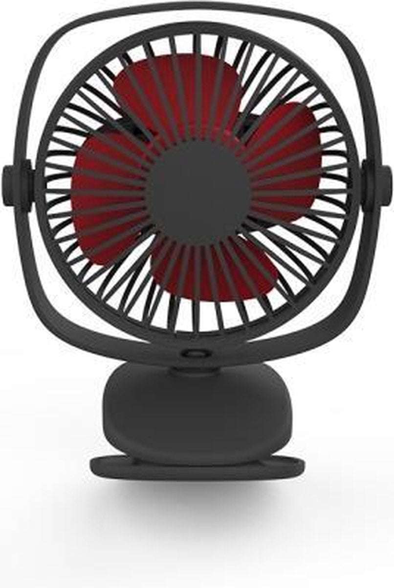 SF-L12 Multifunctionele Desktop Mini Ventilator Kinderwagen Slaapzaal Kantoor Draagbare Clip Ventilator (Zwart)