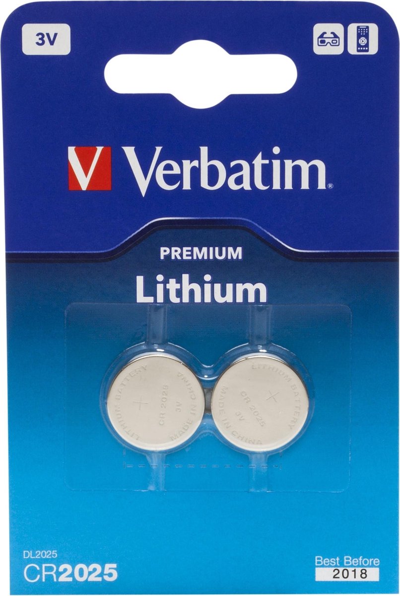 Verbatim Lithium-knoopbatterijen CR2025