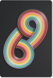 Muismat - Mousepad - Nummer 6 regenboogkleuren - 40x60 cm
