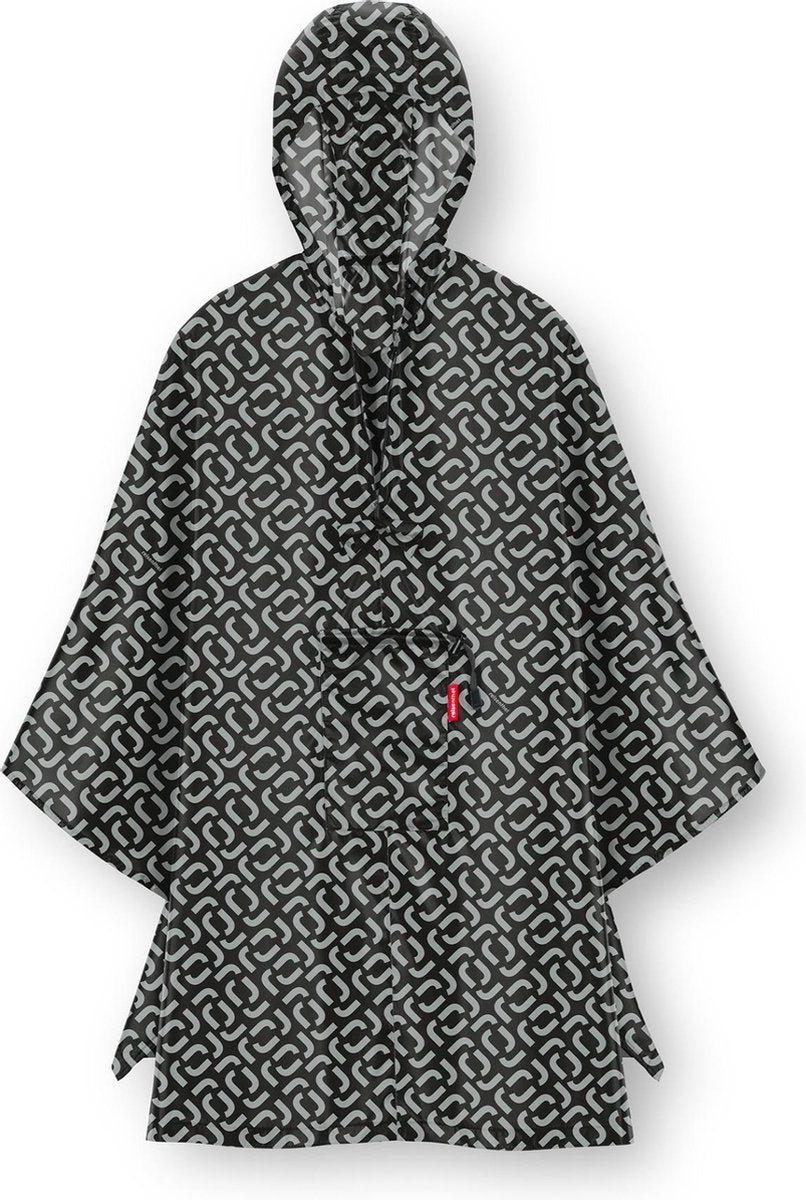 Reisenthel Mini Maxi Poncho Regenponcho - Opvouwbaar -  Signature Black Zwart