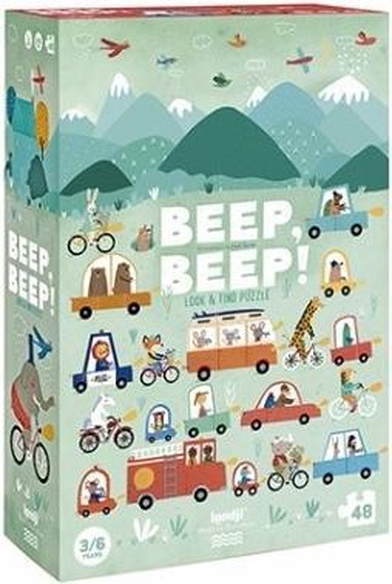 Kinderpuzzel beep beep 3+ jaar - Londji