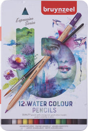 Aquarelpotloden in blik Expression: 12 stuks (7735