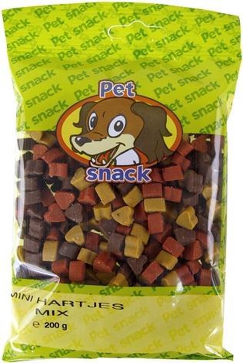 Petsnack mini hartjes mix - 200 gr - 14 stuks