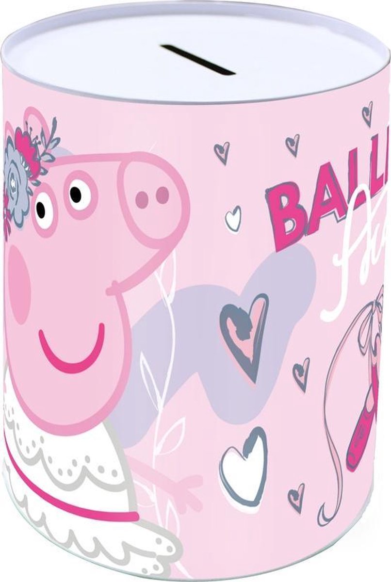 Nickelodeon Spaarpot Peppa Pig Junior 10 X 15 Cm Staal Roze