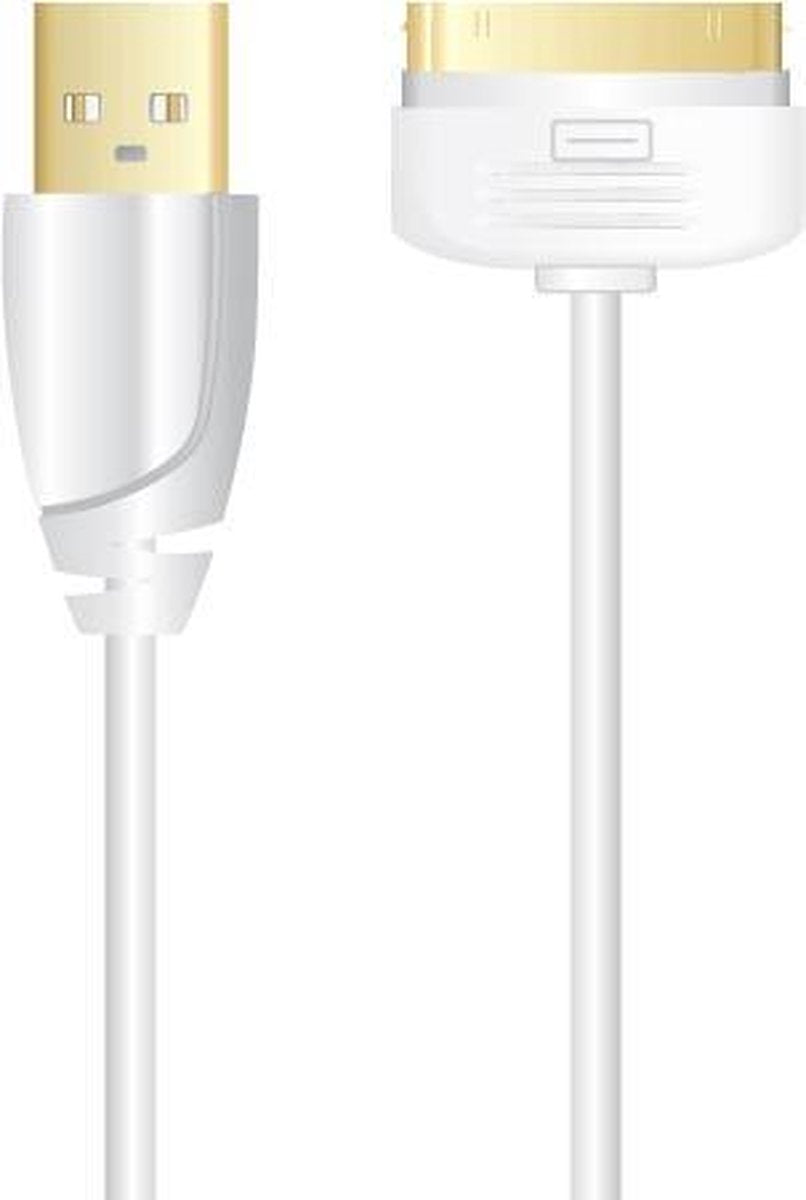Sinox SXI2102 mobiele telefoonkabel Wit USB A Apple 30-pin 2 m