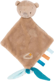 Nattou Beer Basile - Knuffeldoekje - Doudou - 25 x 20 Cm - Fopspeenbevestiging