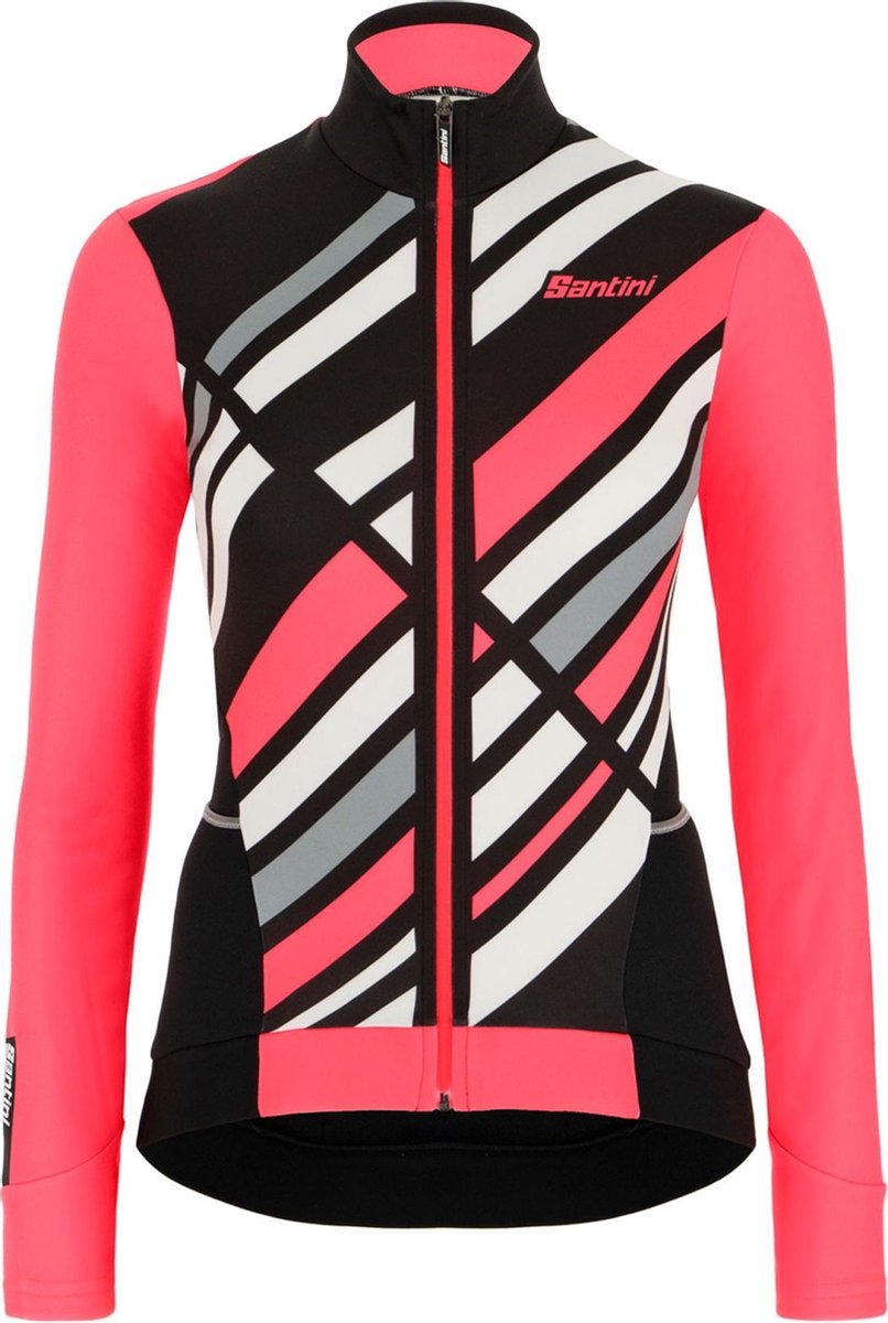 Santini Santini Coral Raggio Fietsshirt - Maat M  - Vrouwen - roze/grijs/wit/zwart